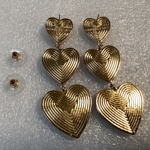 Baublebar 3 Tier Tortoise Shell Heart Dangle Earrings - Picture 4 of 7